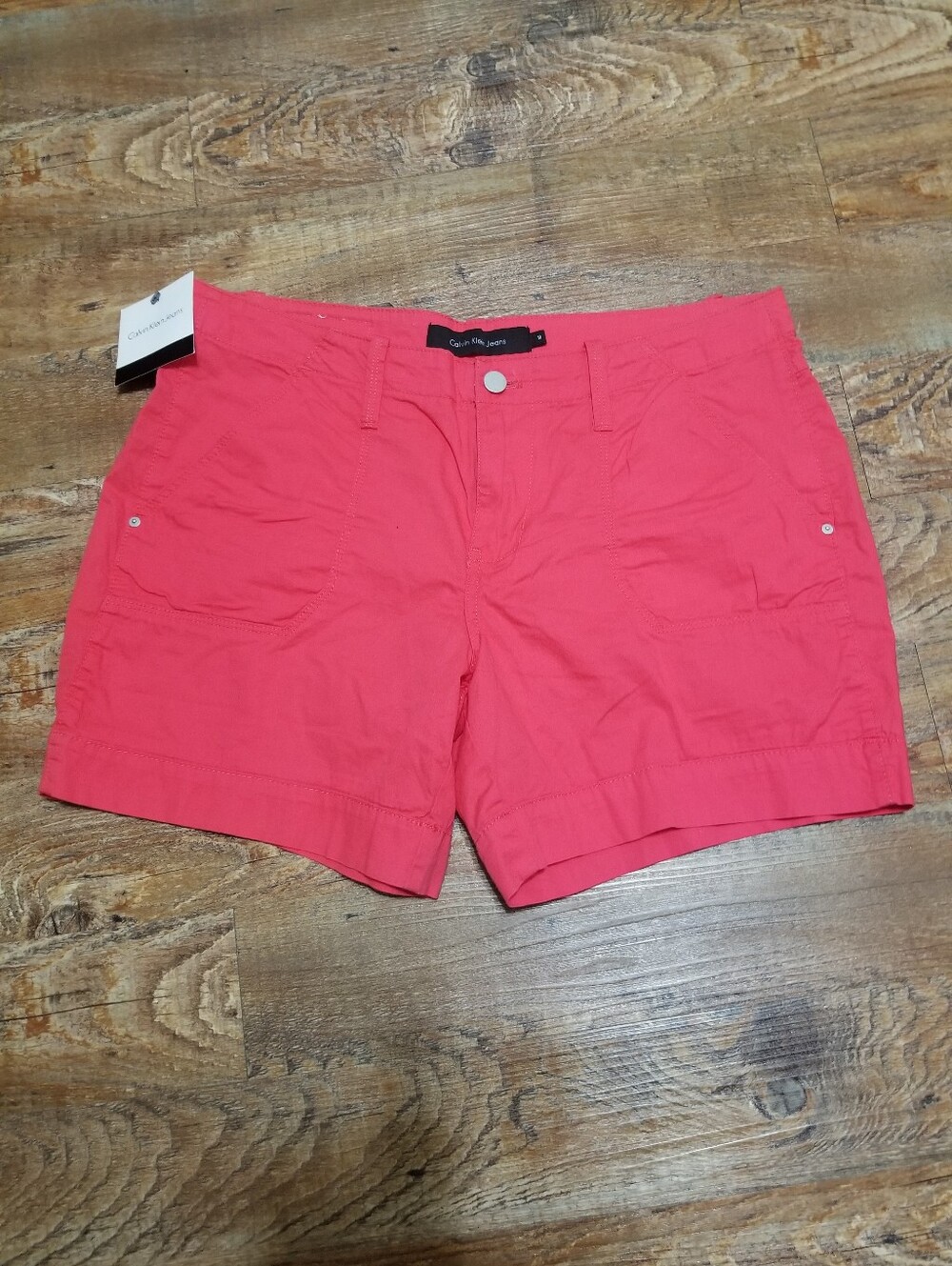 Calvin Klein Shorts 10 Coral Cotton Beach Summer Nwtag